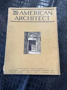 JUNE 1 1925 AMERICAN ARCHITECT magazine - Imagen 1 de 1