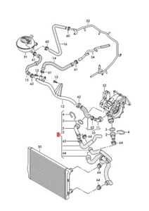 Genuine SEAT VW Ibiza ST Coolant Hose With Quick Release Coupling 6C0121049B - Picture 1 of 1