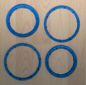 MadMax Felgenringe (4 Stk) innen u. außen blau HPI Baja, Losi 5ive-T u.a. NEU - Bild 1 von 1
