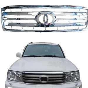 ABS Chrome Fit For Toyota Land Cruiser LC100 2006-2007 Front Bumper Grille Grill - Picture 1 of 2