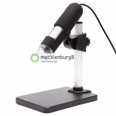 1000X 8 2MP Digital USB LED Microscope Endoscope Magnifier Camera+Lift Stand - Bild 1 von 4