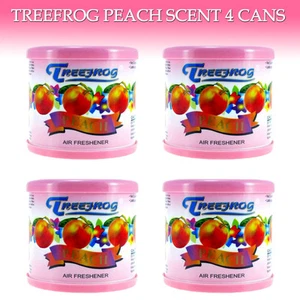 4 CANS - TREEFROG CAR AIR FRESHENER PEACH SCENT AIR FRESHENER - TREE FROG PEACH - Picture 1 of 4