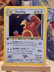 Pokemon 1st Edition Ursaring Holo 15/75  Neo Discovery ⭐NICE Edge Swirl!!⭐ - Picture 1 of 13