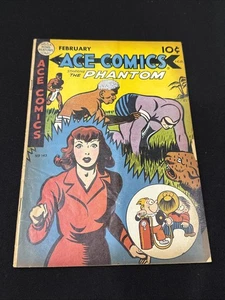 Ace Comics #143 (1949) ¡Escasa portada de Phantom tardía! ¡BAJO CENSO! Llave Grial - Imagen 1 de 5