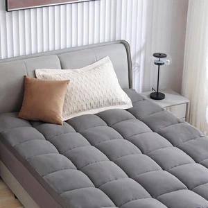 Twin Mattress Topper, 1450 GSM Plush Pillow Top for Back Pain Relief, Quilted... - Picture 1 of 9
