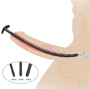 Male Hollow Silicone Sounding Penis Stretcher Urethral Rod Dilator-Plug S/M/L - Picture 1 of 17