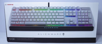 NEW OPEN BOX ~ Alienware Low-Profile RGB Gaming Keyboard AW510K WHITE - Image 1 of 4