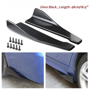 Universal 2tlg Auto Stoßstange Lippe Splitter Spoiler Flap Diffusor Heckspoiler - Bild 1 von 11