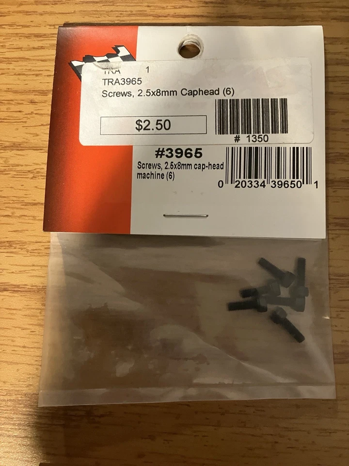 TRA3965 Screws 2.5 X 8mm Cap HD Machine Screw Traxxas 3965