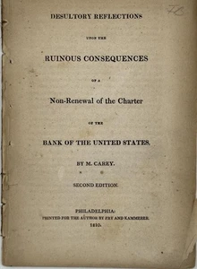 M Carey / Desultory Reflections upon the Ruinous Consequences 1810 - Picture 1 of 1