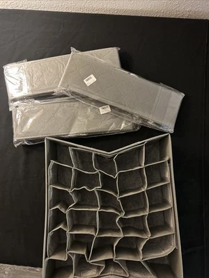 New 30 Cells Bamboo Charcoal Underwear Ties Sock Storage Drawer Organizer Box US - Image 1 of 4