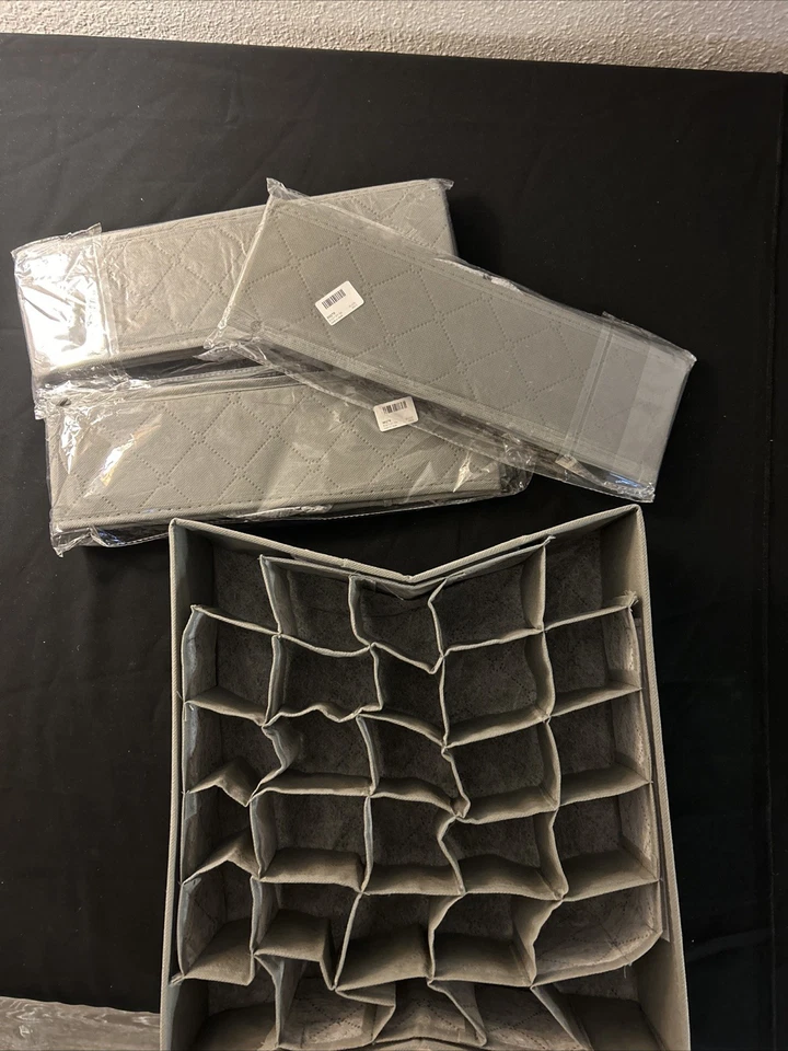 New 30 Cells Bamboo Charcoal Underwear Ties Sock Storage Drawer Organizer Box US - Image 1 of 4