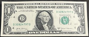 2017 A Uncirculated Cleveland $1 Bill Mis-stamped 8 Green Ink Error Note - Picture 1 of 2
