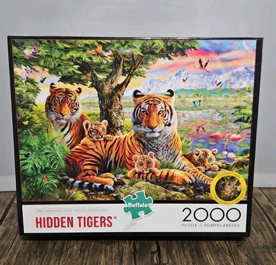 Puzzle Buffalo Games Hidden Tigers 2000 Piezas Nuevo Precintado Foto 1 de 4