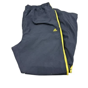 Vintage Adidas Plus Size Black and Yellow lined Track pants Men’s Size XXL - Picture 1 of 6