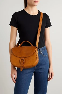 Bolsa de ombro tiracolo vintage de couro genuíno. Bolsa satchel boho bronzeada feita à mão - Imagem 1 de 4