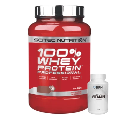 Scitec Nutrition 100% Whey Protein Professional 920 g + Multivitaminico 30 cps