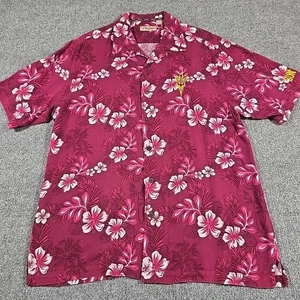 Camicia ChiliWear grande ASU Sun Devils 100% rayon manica corta con bottoni hawaiana - Foto 1 di 13