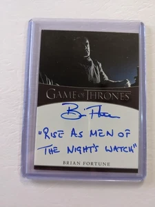 2022 Rittenhouse Game Of Thrones Brian Fortune Othell Yarwyck Auto Inscription - Bild 1 von 2