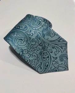 Stafford Herren Seidenkrawatte 57 1/2 x 3 1/2 Zoll blau Paisley - Bild 1 von 7