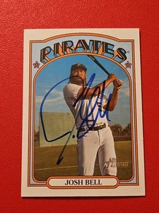 ⚾️2021 Topps Heritage Josh Bell Auto Signed Autograph Pittsburgh Pirates - Picture 1 of 2