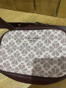 KATE SPADE Spade Flower Coated Canvas Camera Bag Pink BN Broken - Picture 1 of 9