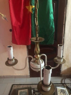 Bronze chandelier, 3 lights, vintage  - Image 1 of 4