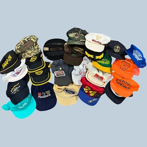 Vintage Distressed Trucker, 3 Stripe, Racing, Hat Cap Wholesale Bulk Lot 24 pcs - Picture 1 of 13