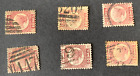 Gb Qv Sg 48/49  1/2D Bantam Stamps Various Plates Used