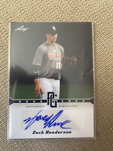 2013 Leaf Perfect Game Showcase Zack Henderson #A-ZH1 Auto