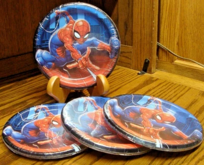 4 Pks Spiderman Marvel Niños Platos de Postre/Merienda 8ct/6.75" Decoración de Cumpleaños 868 Foto 1 de 3