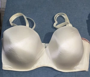 Cacique Lane Bryant 40F Bra Lightweight Multi Way Strapless UW Ivory Straps - Picture 1 of 3