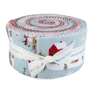 Jelly Roll Rolie Polie 2.5" Strips 40pc Riley Blake "Warm Wishes" Christmas - Picture 1 of 2