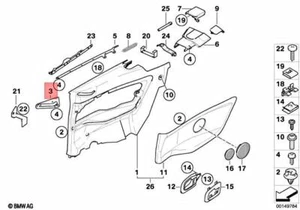Genuine BMW E36 Cabrio Cover-Seat Belt Outlet Right OEM 51438176284 - Picture 1 of 1