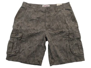 Arizona Knee Length Classic Fit Cargo Shorts Green Camo Mens 36 New - Picture 1 of 13