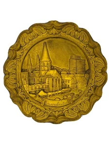Vintage West Germany Kaiserslautern geschnitzt Holzoptik 3D Wandrelief Kunstharz - Bild 1 von 5