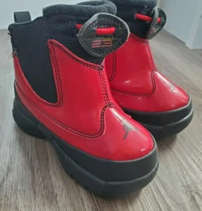 Jordan Rain Boots Toddler Red Patent Baby Shoes Size 5C - Picture 1 of 5