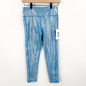 Zyia Active NWT Blue Mermaid Pocket Light N Tight Legging Girls Youth 10/11 - Picture 1 of 7
