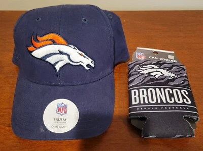 Paquete combinado de gorra de béisbol y enfriador de latas de los Denver Broncos Foto 1 de 4
