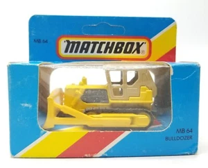 Matchbox Lesney 1981 CATERPILLAR BULLDOZER (Tan Yellow) New in Box MB64 England - Picture 1 of 8