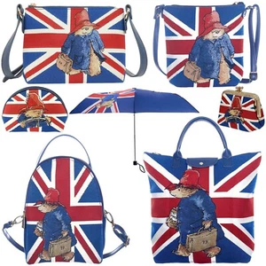 Signare Tapestry Union Jack Paddington Bear Collection of Bags & Accessories - Picture 1 of 34
