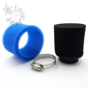 42mm Foam Air Filter Blue For Yamaha RT100 RT180 MX100 YZ80 DT100 DT125 DT175 - Picture 1 of 5
