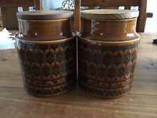 Pair Of HORNSEA Heirloom Pattern Coffee & Sugar Storage Jars