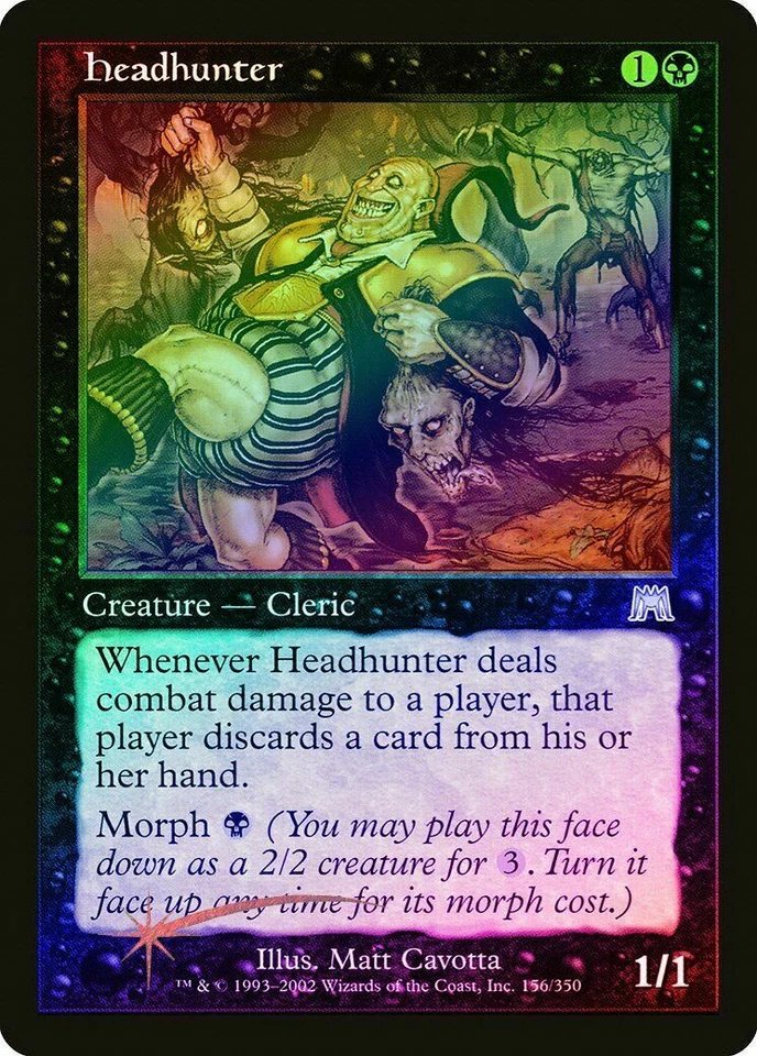Headhunter FOIL Onslaught LP/EX Black Uncommon MAGIC GATHERING - Image 1 of 1