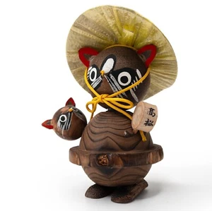 Vintage giapponese Hot Spring Resort Onsen Omiyage souvenir Takamatsu Kagawa Tanuki: A - Foto 1 di 3