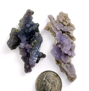 Cristales de ágata botrioidal calcedonia de uva 16,3 gramos. Lote de 2 piezas - Imagen 1 de 1