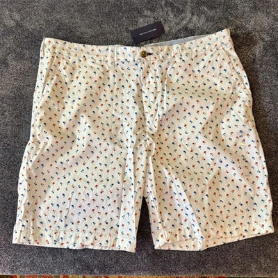 NUEVO CON ETIQUETAS Tommy Hilfiger Hombres TH Flex Pantalones Cortos Palmeras Blanco Golf Playa Talla 40 Foto 1 de 4