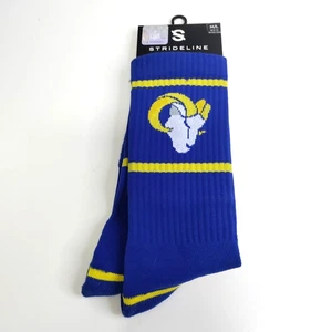 LA Rams Knit Crew Socks Los Angeles Strideline NFL  Primary Logo Adult M/L NWT - Picture 1 of 5