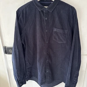 Jack Wills Shirt Slim Fit - Medium - Dark Blue Corduroy - Picture 1 of 9