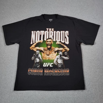 Conor McGregor Shirt Men Large Black UFC Authentic The Notorious Graphic Tee MMA - Image 1 of 4